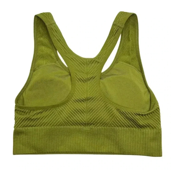 {PINK} "Seamless Lightly Lined" Active Ribbed Light Support Sports Bra - Picture 3 of 5